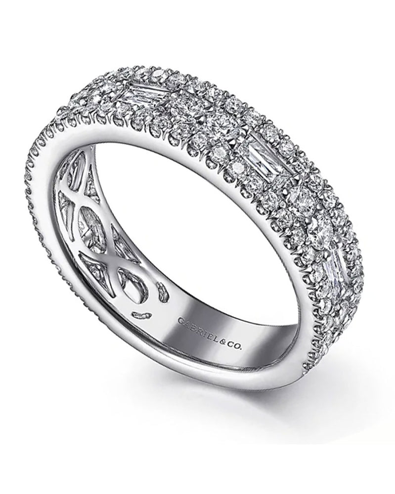 Gabriel & Co. Contemporary Collection Diamond Anniversary Band