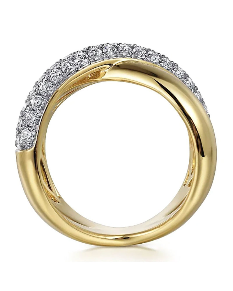 Gabriel & Co. Contemporary Collection Diamond Crossover Ring