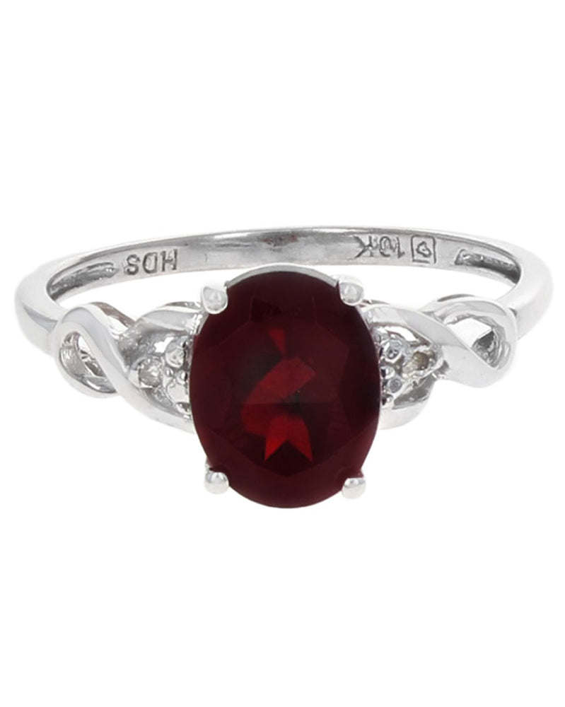 Garnet and Diamond Accent Ring
