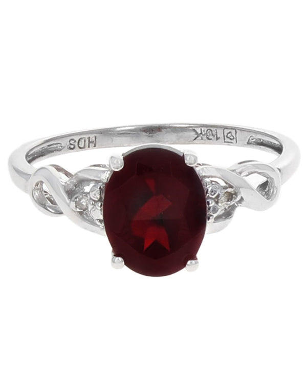 Garnet and Diamond Accent Ring