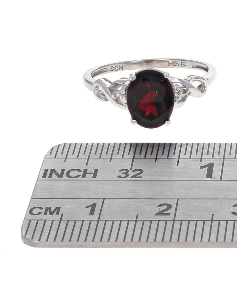 Garnet and Diamond Accent Ring