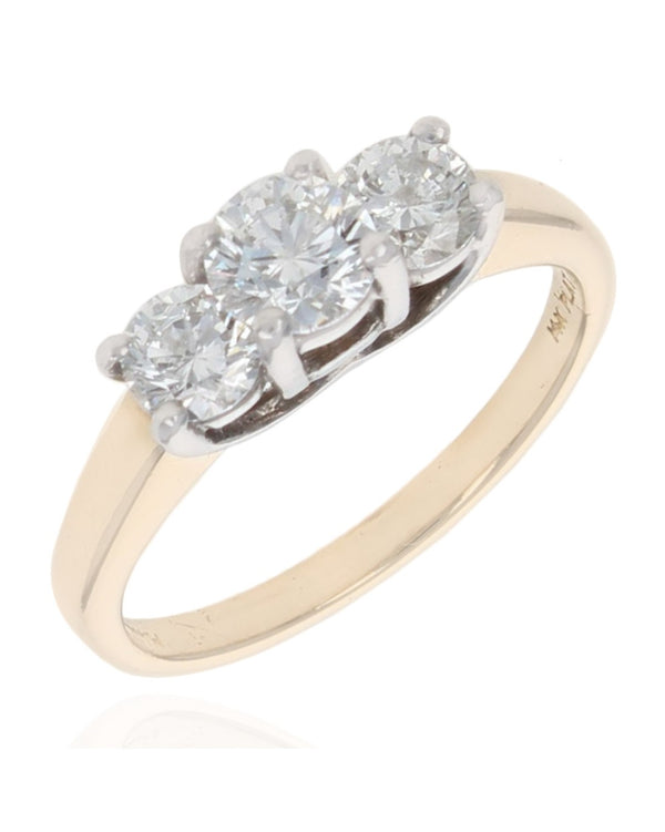 Past, Present, Future 3 Stone Diamond Ring