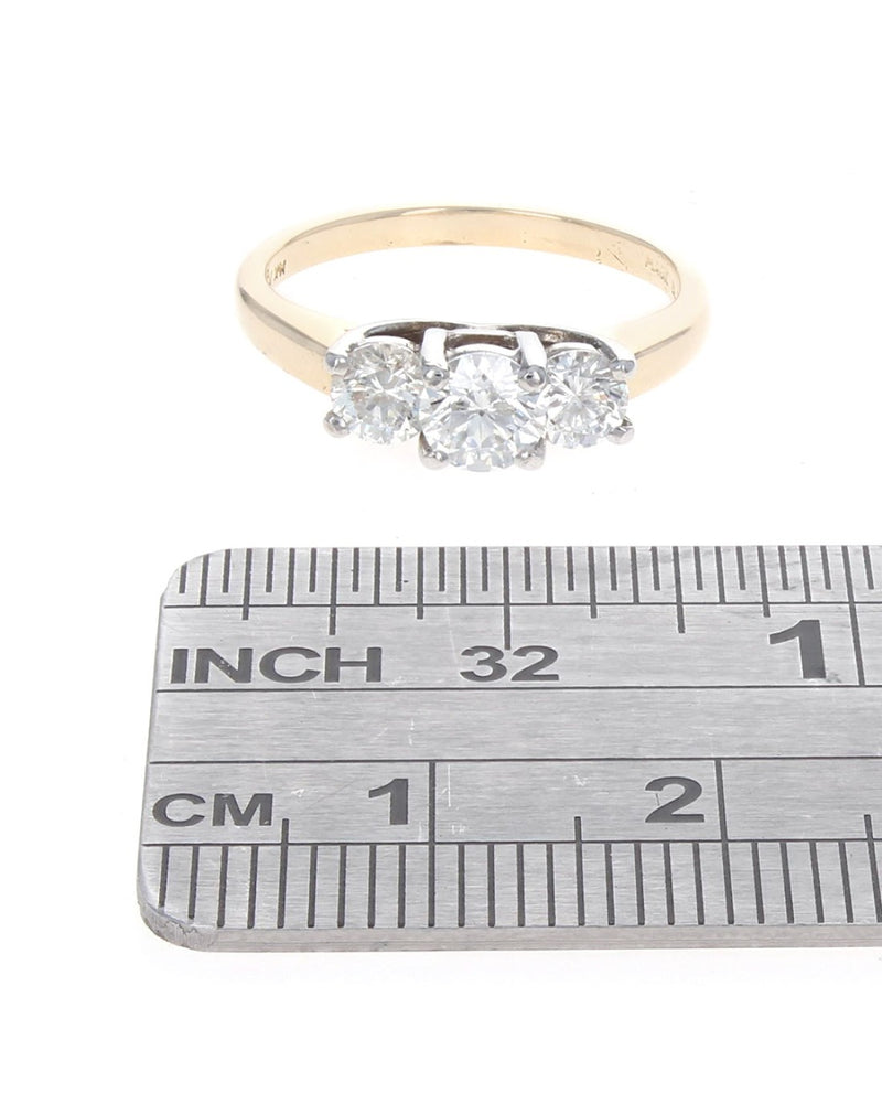 Past, Present, Future 3 Stone Diamond Ring