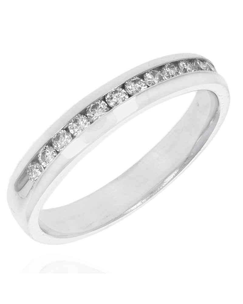 Diamond Wedding Band in White Gold