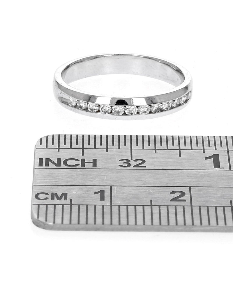 Diamond Wedding Band in White Gold