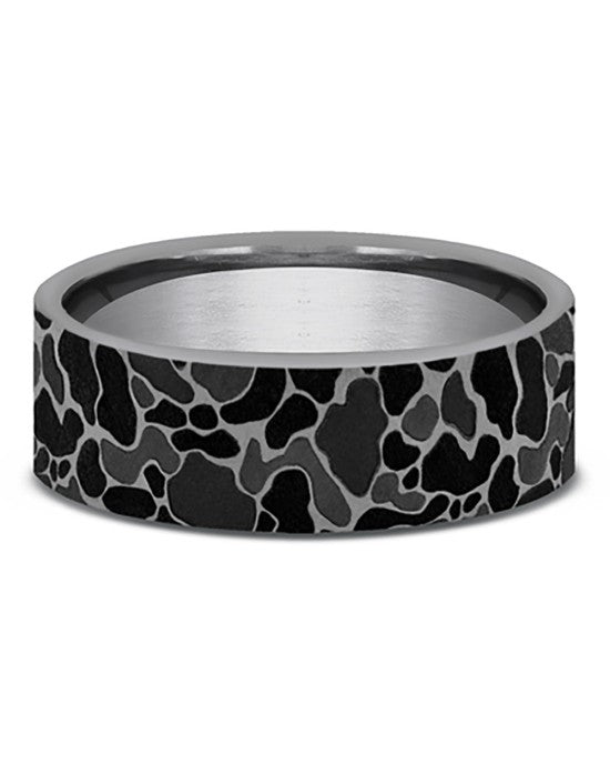 Gentlemen's Duck Camo Comfort Fit Band in Grey Tantalum