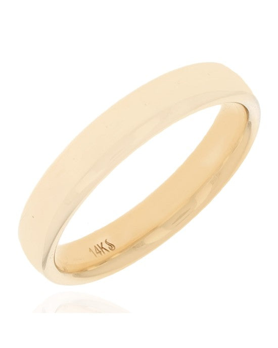 Gentlemen's European Comfort Fit Band in Yellow Gold