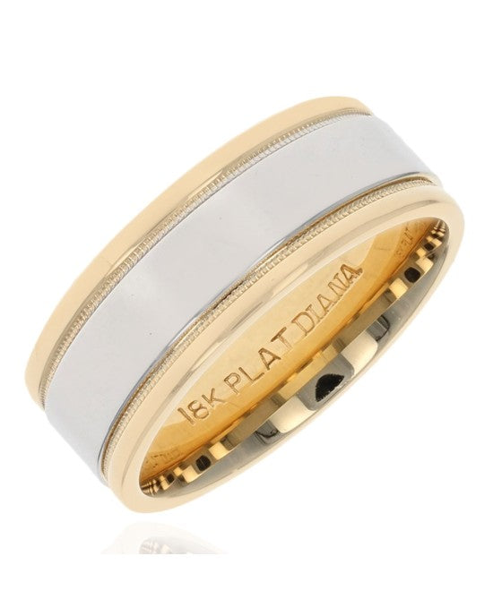 Diana Gentleman's Comfort Band in Gold and Platinum