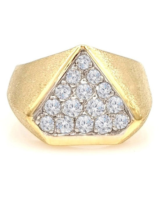 Diamond Design Ring in Yellow Gold