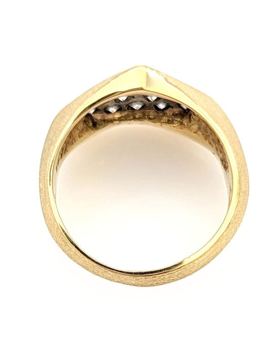 Diamond Design Ring in Yellow Gold