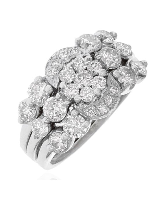 Sonia B. Diamond Cluster Wedding Set