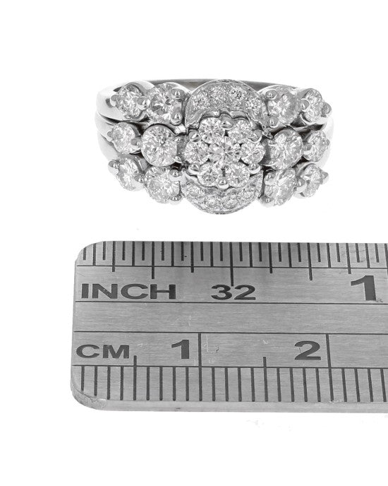 Sonia B. Diamond Cluster Wedding Set