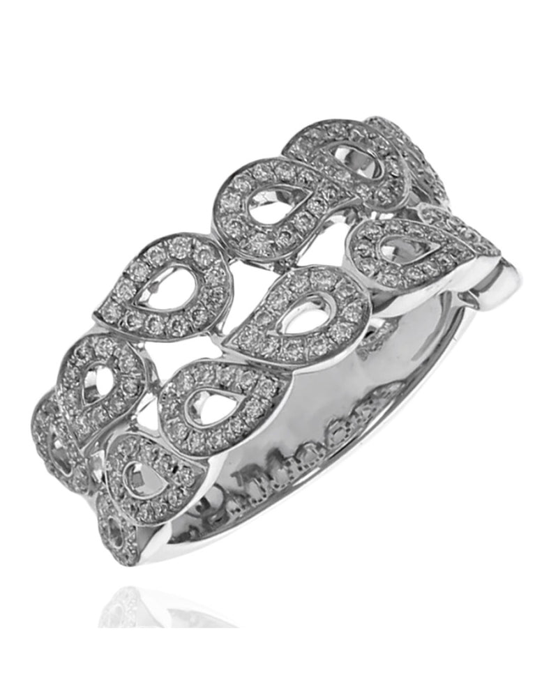2 Row Diamond Paisley Motif Band