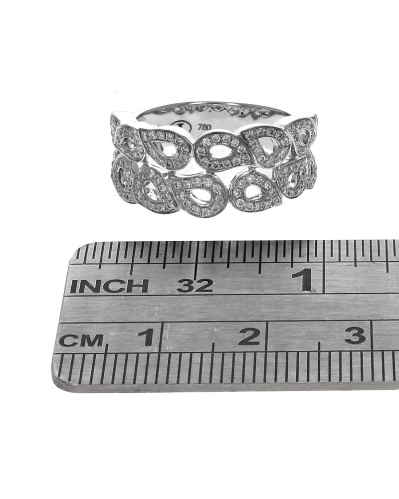 2 Row Diamond Paisley Motif Band