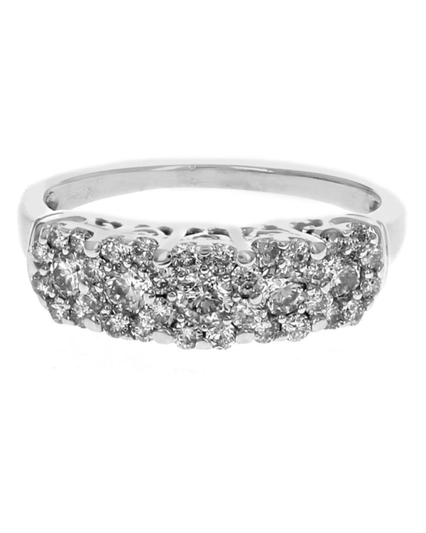 5 Cluster Diamond Ring in White Gold