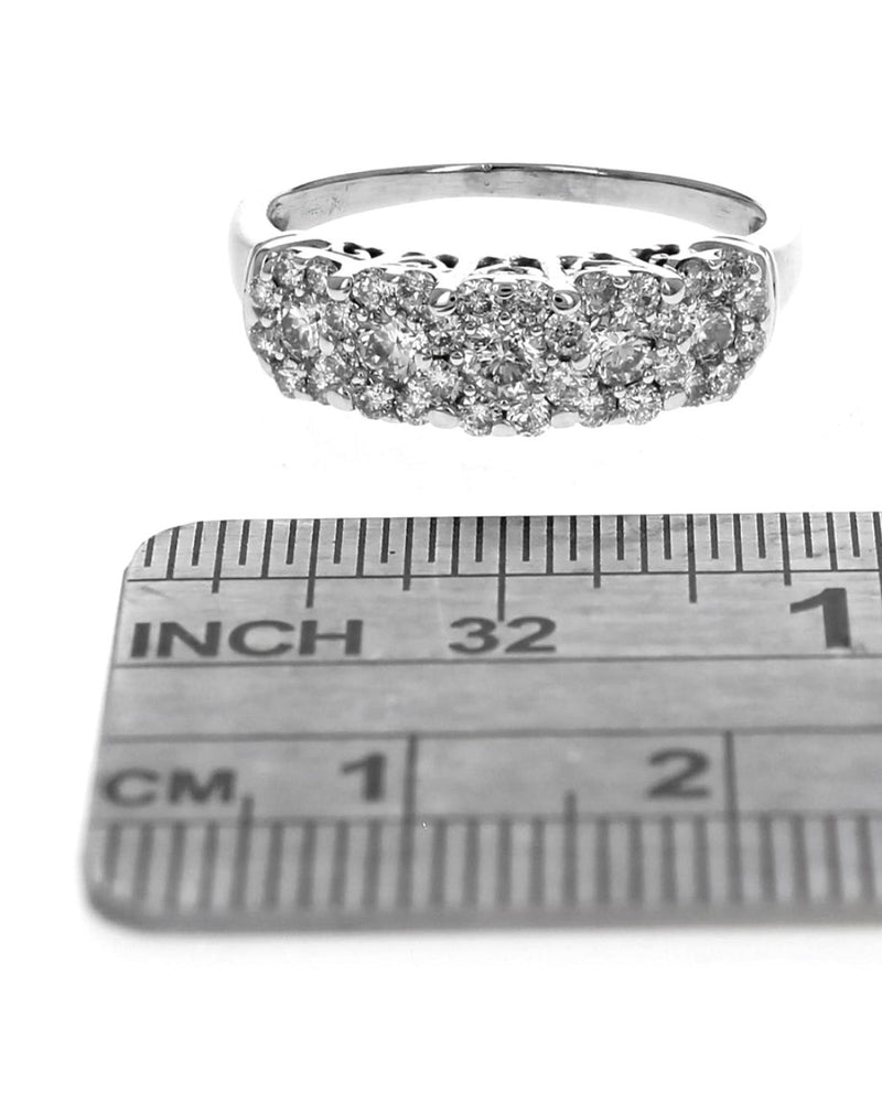 5 Cluster Diamond Ring in White Gold