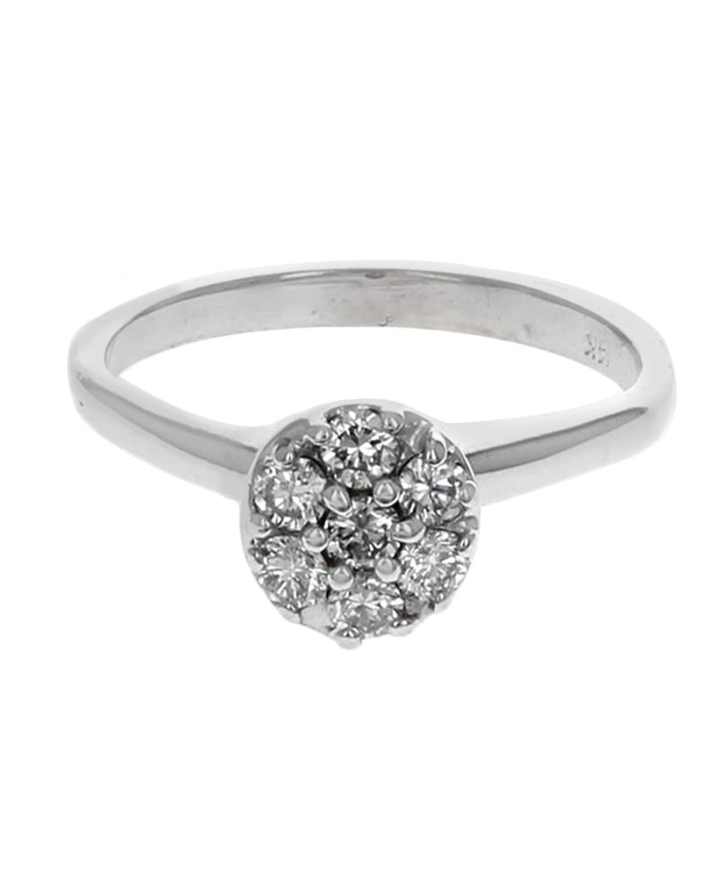 Diamond Cluster Ring in White Gold