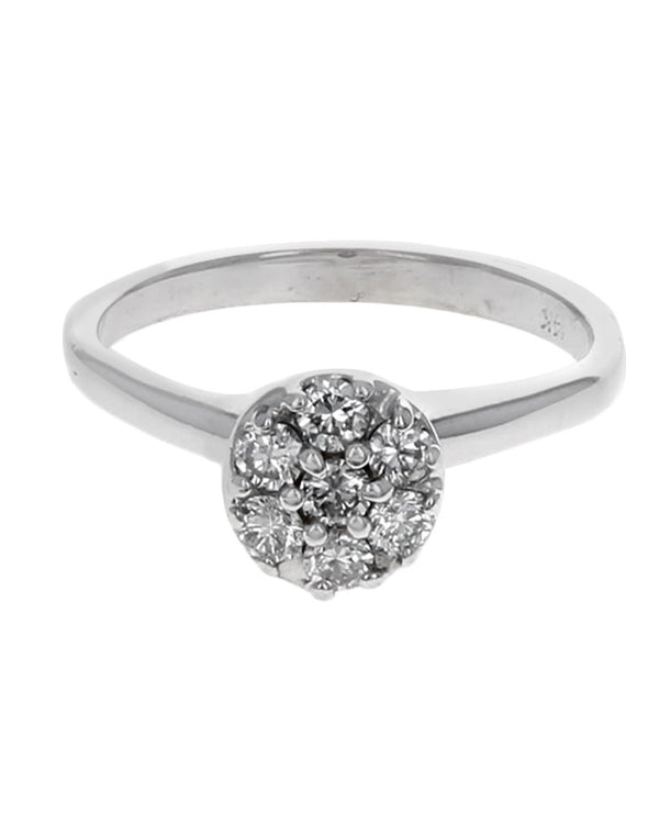 Diamond Cluster Ring in White Gold