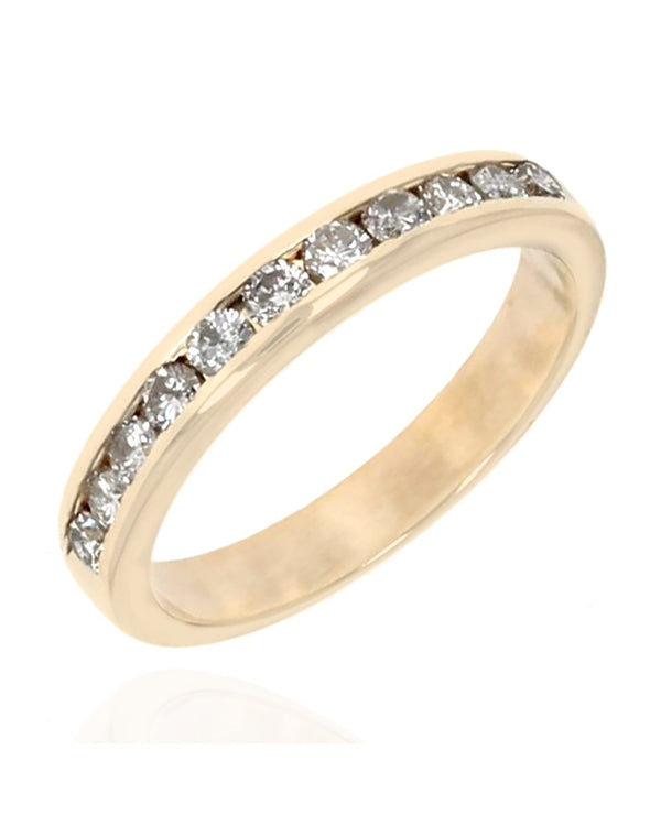 Channel Set Round Diamond Band