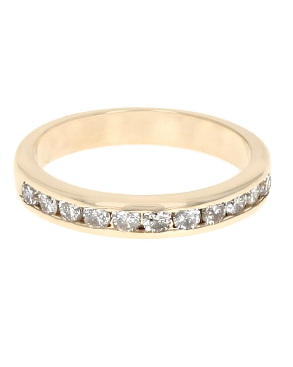 Channel Set Round Diamond Band