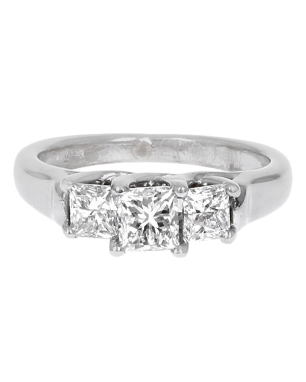3 Stone Princess Diamond Ring