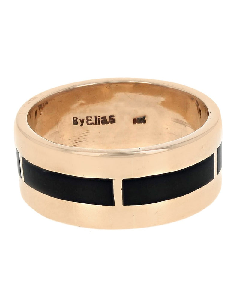 Elias Gentlemans Black Onyx Inlay Band