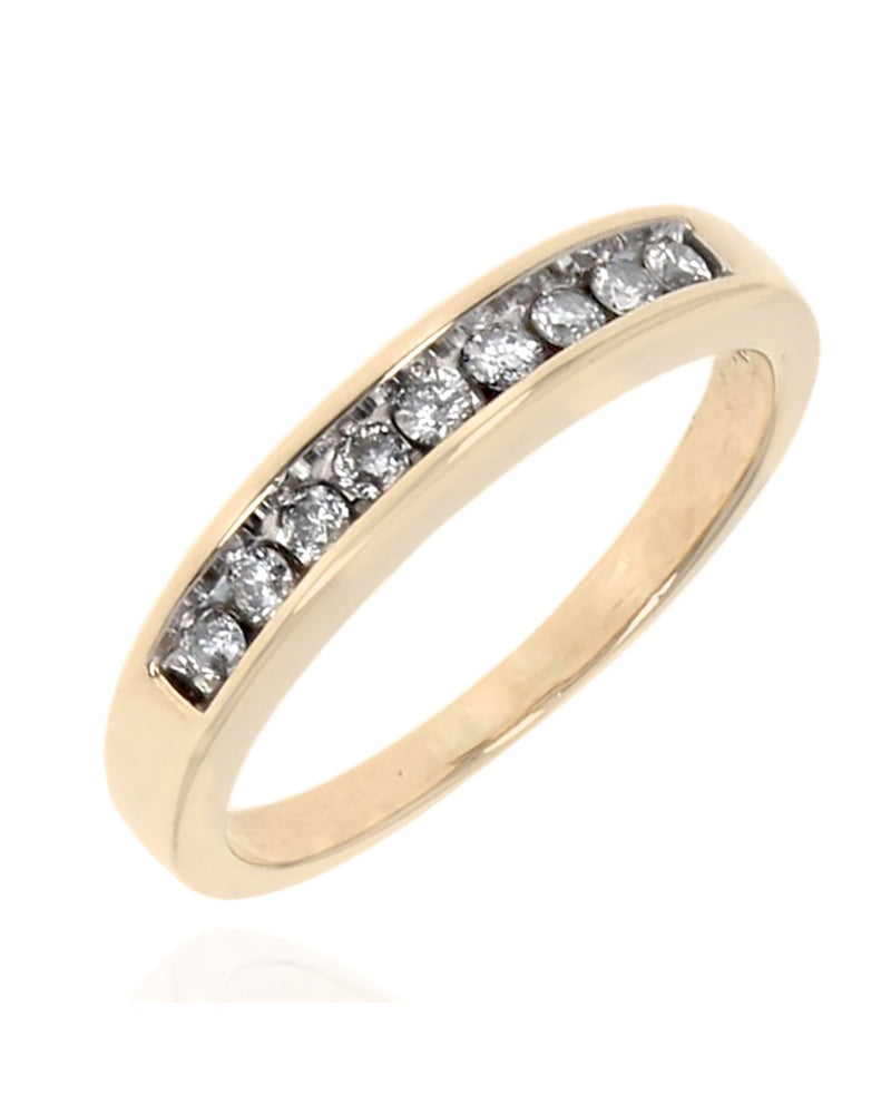 Diamond Wedding Band in Yellow Gold