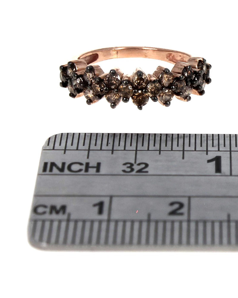 Staggered Diamond Ring in Rose Gold