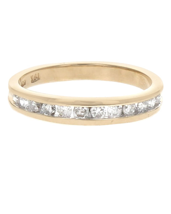 Diamond Tapered Band in Yellow Gold