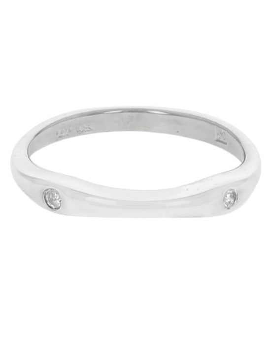 Diamond Stack Ring in White Gold