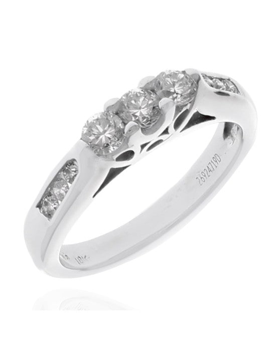 Three Stone Diamond Wedding Ring