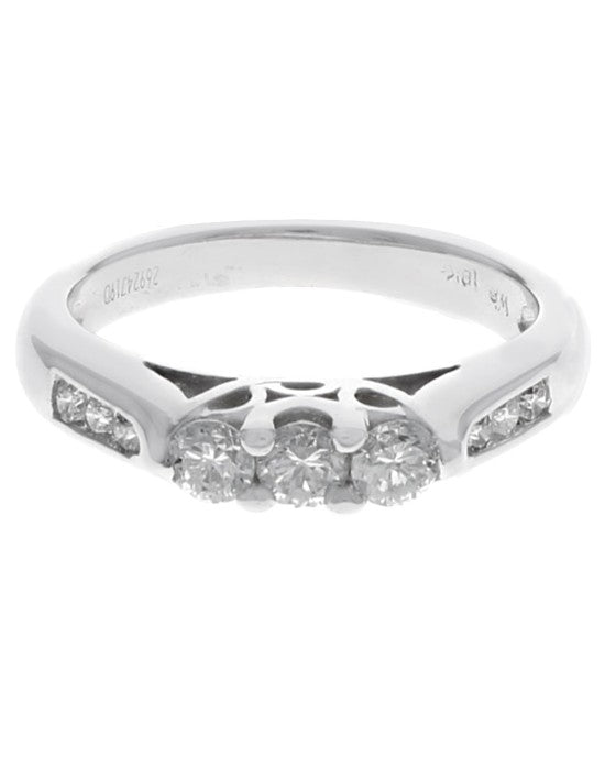 Three Stone Diamond Wedding Ring