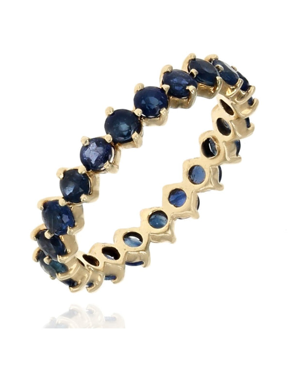 Blue Sapphire Eternity Band