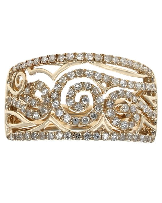 Diamond Cut Out Scroll Band