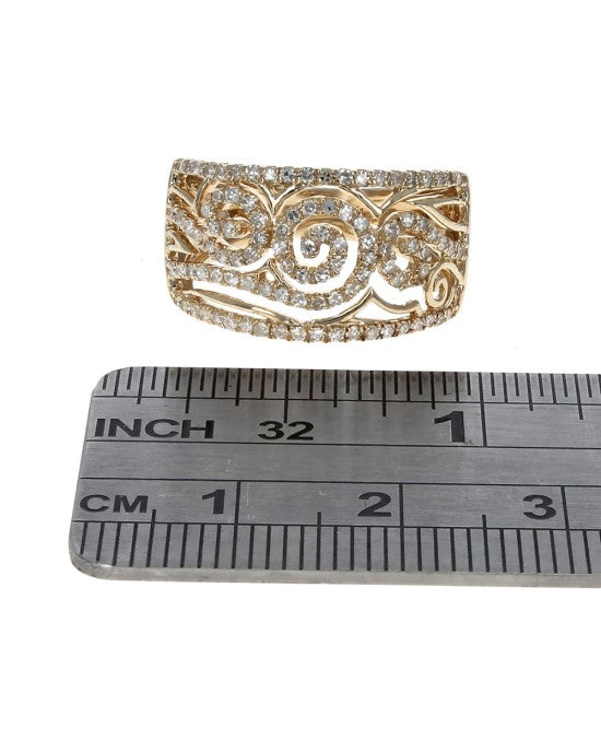 Diamond Cut Out Scroll Band