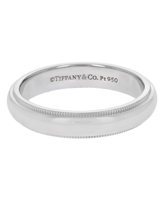 Tiffany & Co. Platinum Milgrain Edge Band