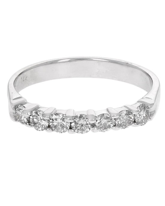 Diamond Shared Prong Ring in White Gold