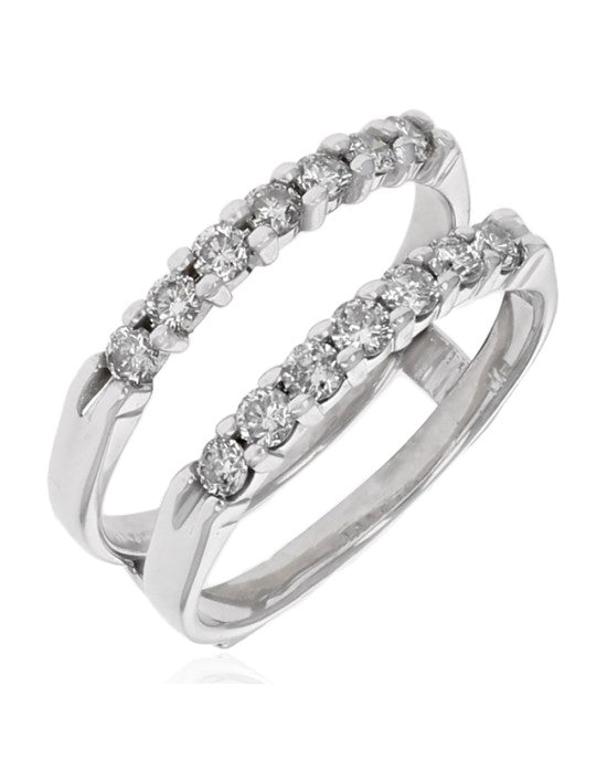 Diamond Ring Guard in White Gold