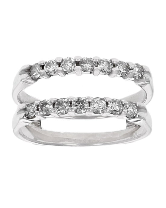 Diamond Ring Guard in White Gold