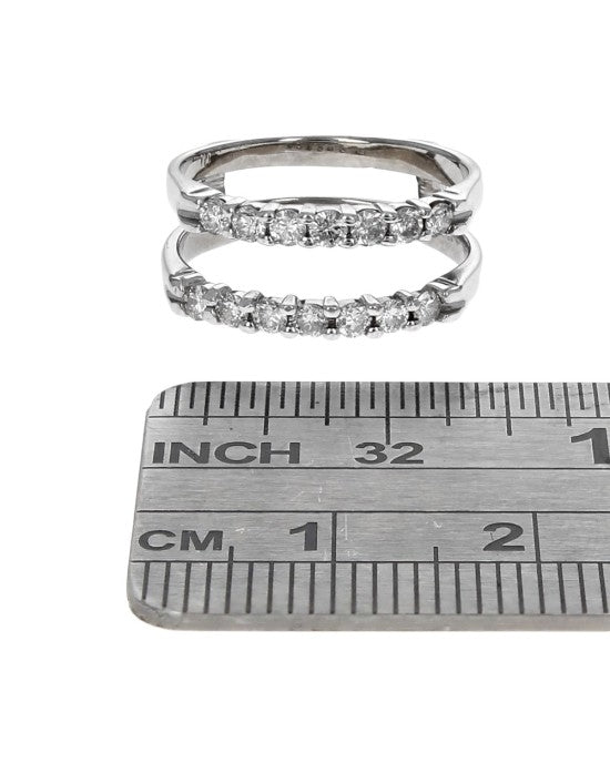 Diamond Ring Guard in White Gold