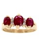 Ruby and Diamond Accent Ring in Yellow Gold