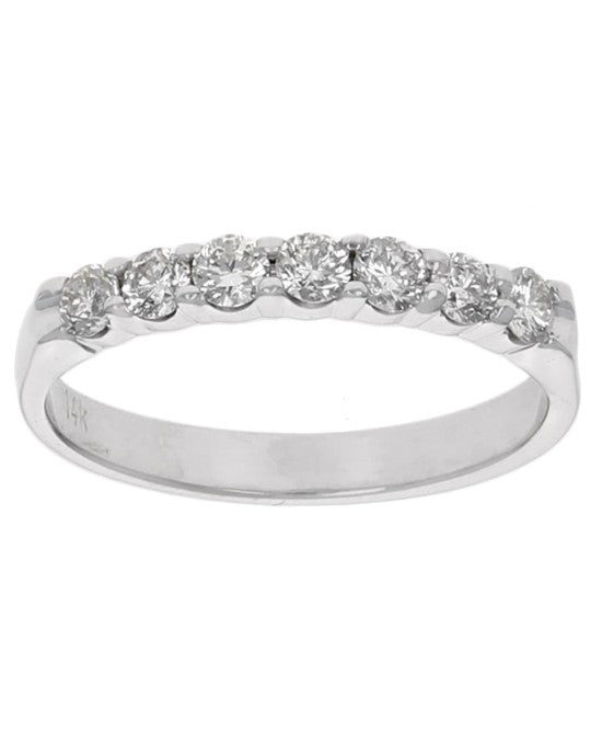 Diamond Shared Prong Ring in White Gold