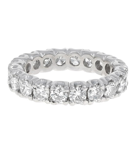 Round Brilliant Cut Diamond Eternity Band in Platinum