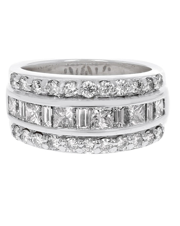 Kallati Legendary 3 Row Diamond Anniversary Ring