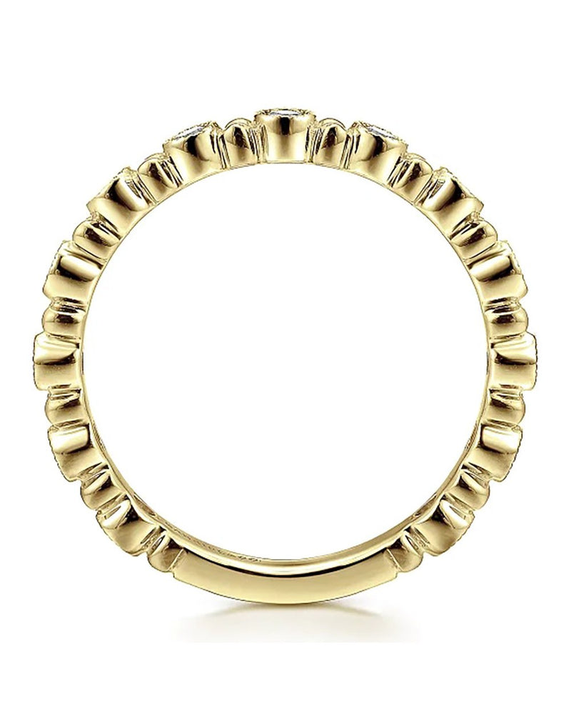 Gabriel & Co. Stackable Collection Diamond and Bead Spacer Ring