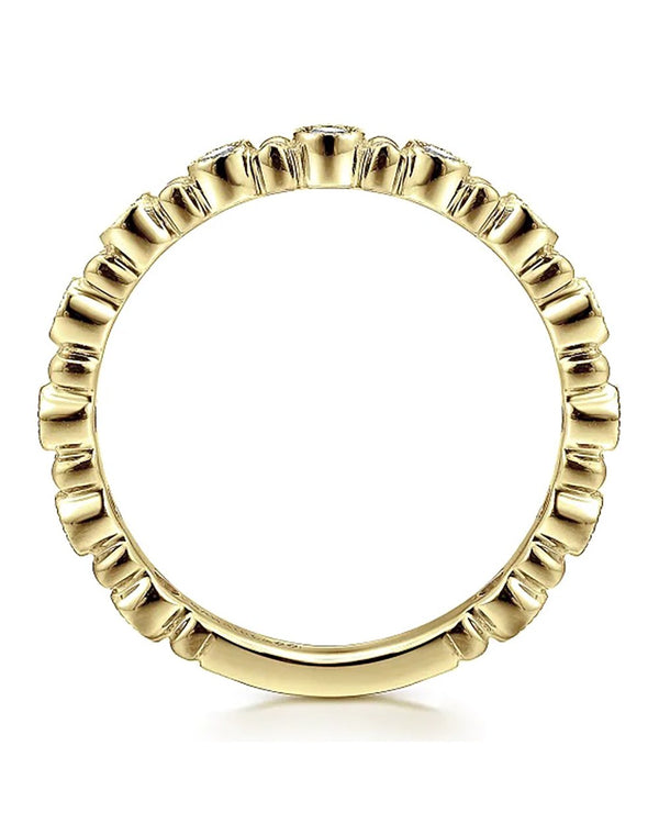 Gabriel & Co. Stackable Collection Diamond and Bead Spacer Ring