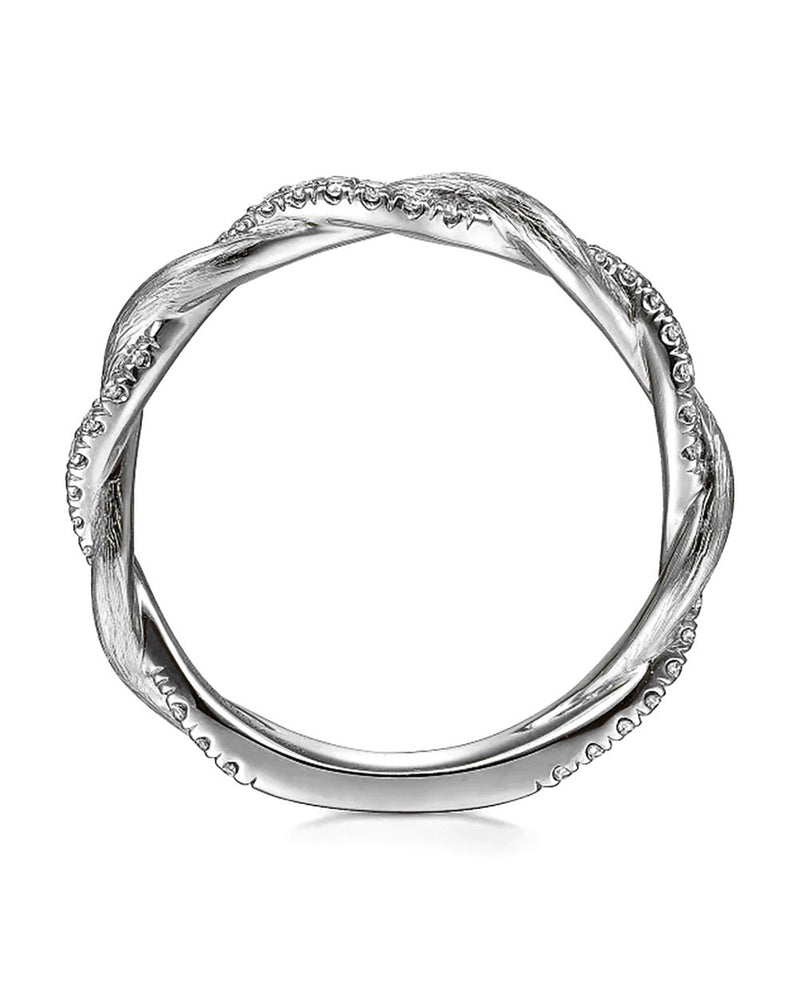 Gabriel & Co. Stackable Collection Diamond Twisted Ring