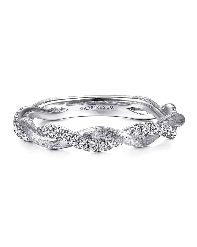 Gabriel & Co. Stackable Collection Diamond Twisted Ring