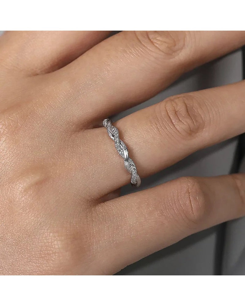 Gabriel & Co. Stackable Collection Diamond Twisted Ring