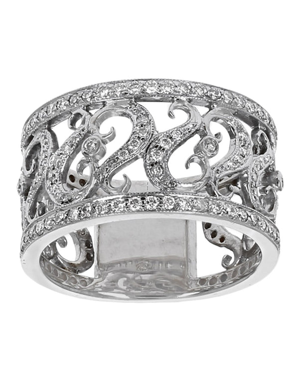 Diamond Cut Out Scroll Motif Band